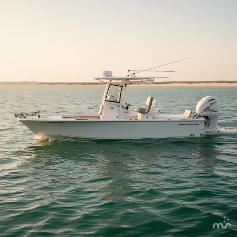 Slide: The Image of Sportsman Masters 267OE Bay Boat 2021 - 2