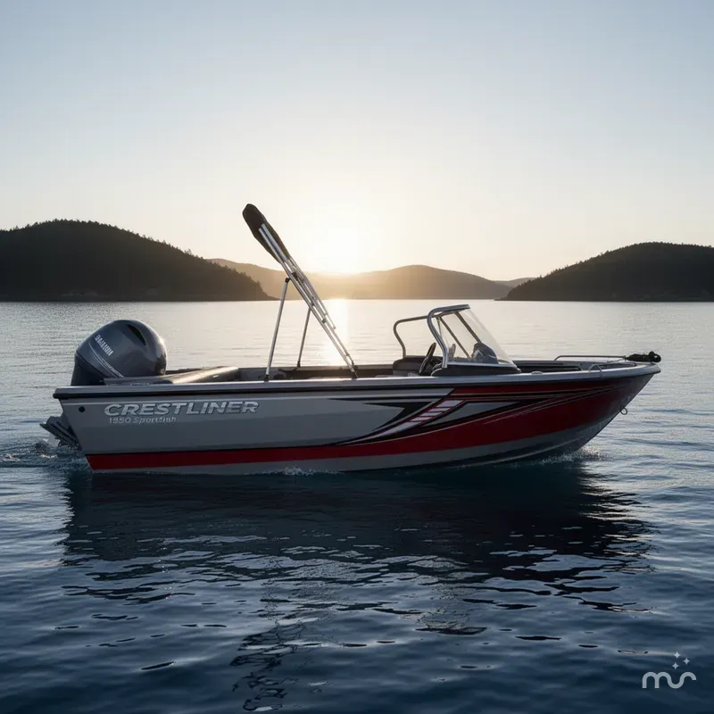Slide: The Image of Crestliner 1850 Sportfish Outboard 2018 - 2