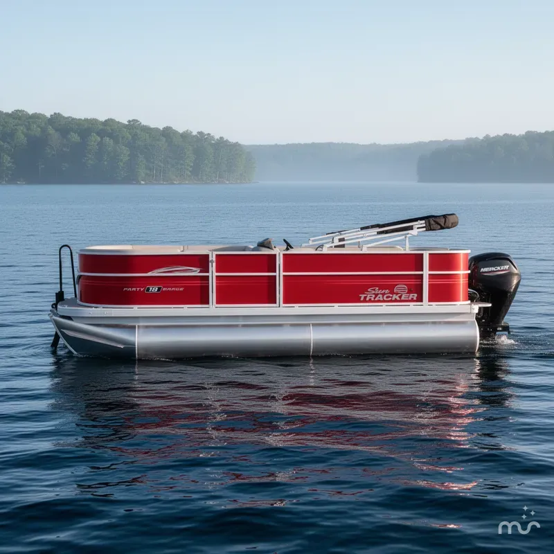 Slide: The Image of Sun Tracker Party Barge 18 DLX 2026 - 2