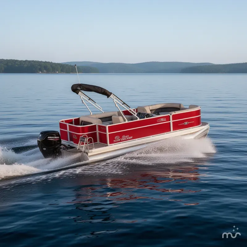 Slide: The Image of Sun Tracker Party Barge 18 DLX 2026 - 4
