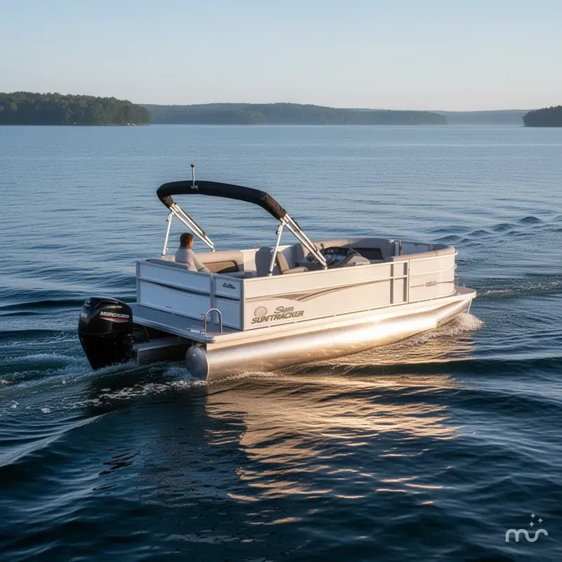 Slide: The Image of Sun Tracker Party Barge 16 DLX 2026 - 4