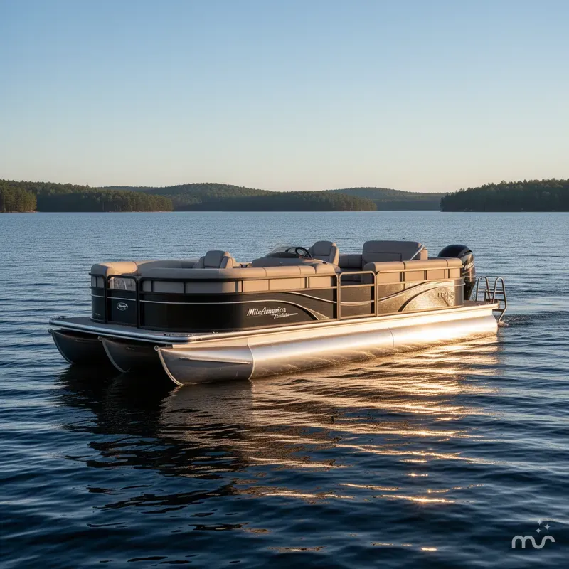 The Image of Mid America Trailer PT24/13 TANDEM AXLE PONTOON BUNK 2025 - 0