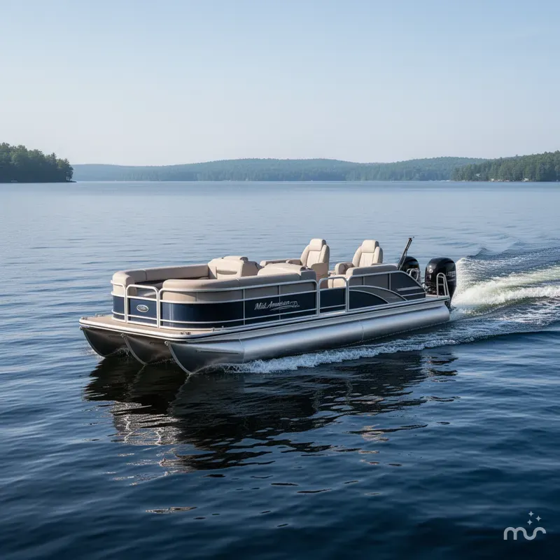 Slide: The Image of Mid America Trailer PT24/13 TANDEM AXLE PONTOON BUNK 2025 - 1