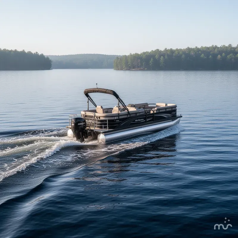 Slide: The Image of Mid America Trailer PT24/13 TANDEM AXLE PONTOON BUNK 2025 - 2