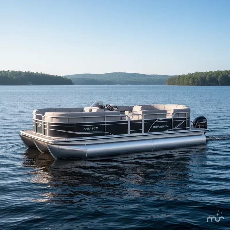 Slide: The Image of Mid America Trailer PT18/13 SINGLE AXLE PONTOON-BUNK 2025 - 2