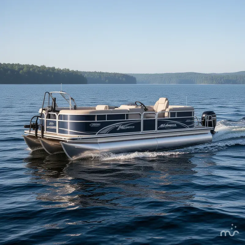 Slide: The Image of Mid America Trailer PT24T/13 TANDEM AXLE PONTOON BUNK 2026 - 2