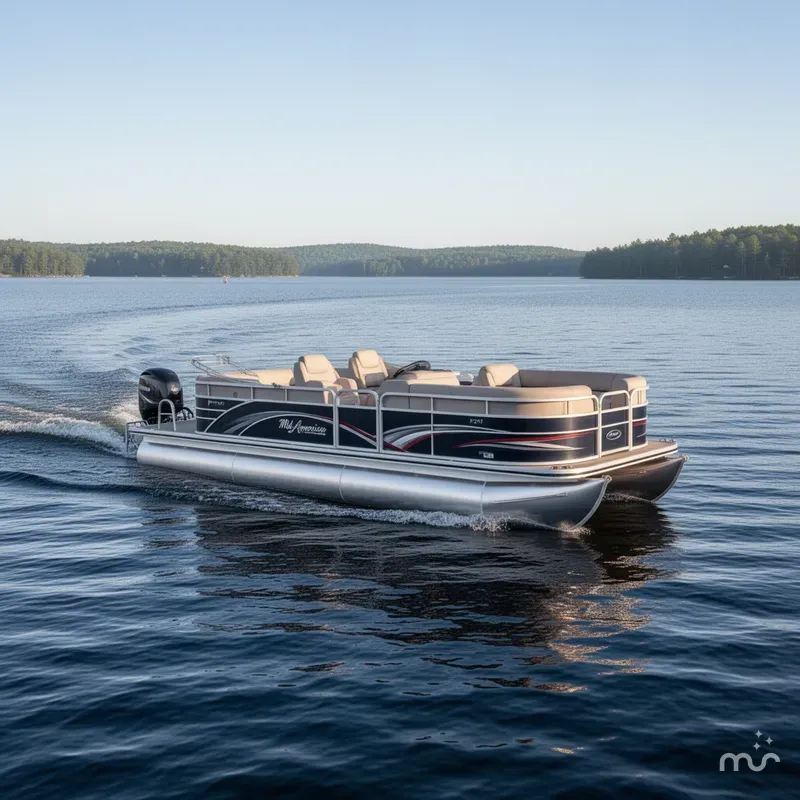 Slide: The Image of Mid America Trailer PT24T/13 TANDEM AXLE PONTOON BUNK 2027 - 2