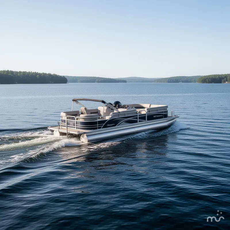 Slide: The Image of Mid America Trailer PT22T/13 TANDEM AXLE PONTOON BUNK 2026 - 2