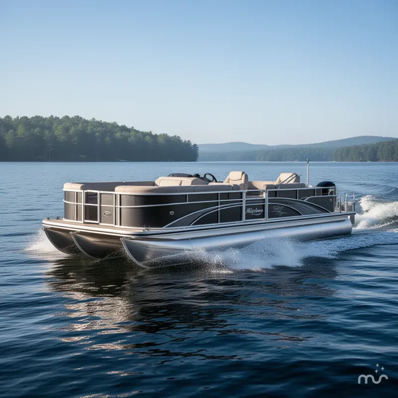 Slide: The Image of Mid America Trailer PT22T/13 TANDEM AXLE PONTOON BUNK 2027 - 2