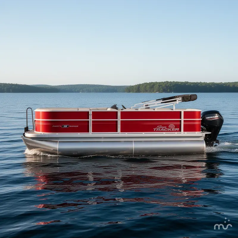 Slide: The Image of Sun Tracker Party Barge 18 DLX 2026 - 2