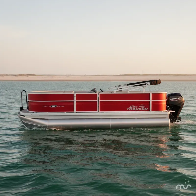 Slide: The Image of Sun Tracker Party Barge 18 DLX 2026 - 2