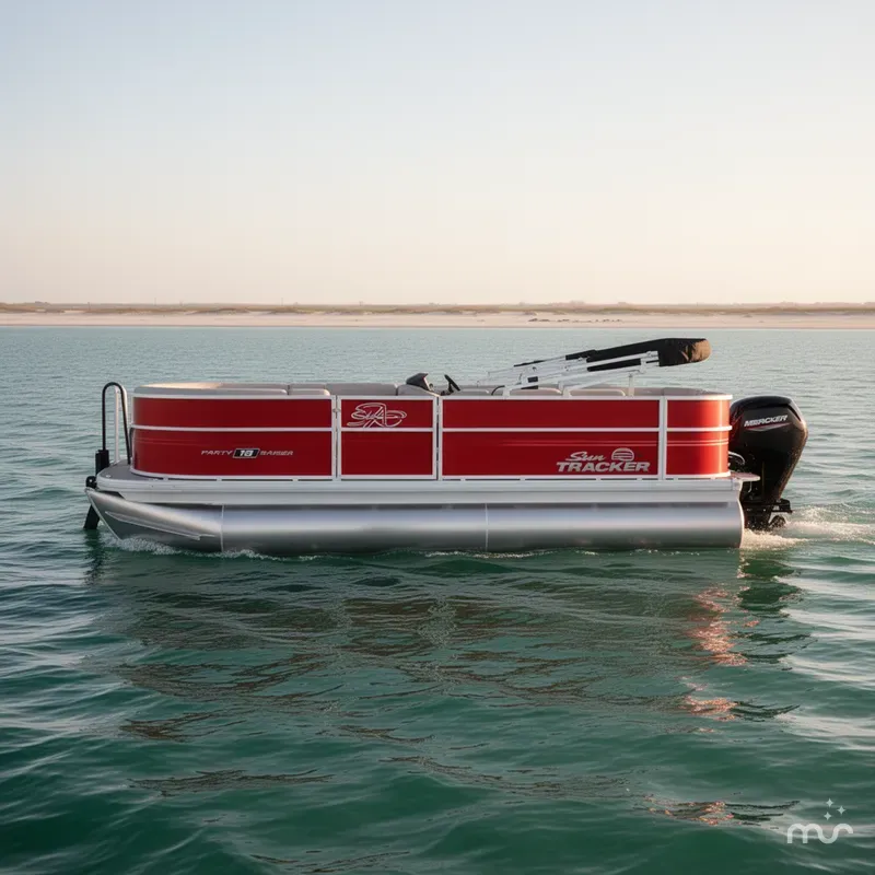 Slide: The Image of Sun Tracker Party Barge 18 DLX 2026 - 2