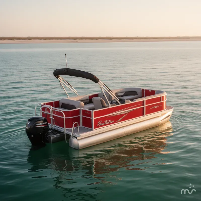 Slide: The Image of Sun Tracker Party Barge 18 DLX 2026 - 4