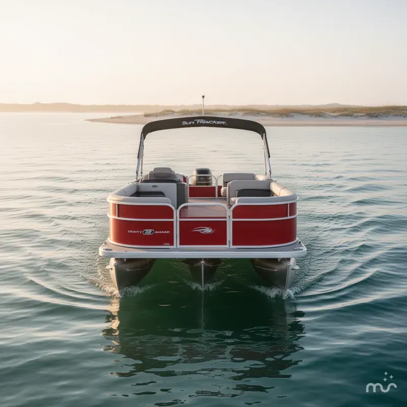 Slide: The Image of Sun Tracker Party Barge 18 DLX 2026 - 1