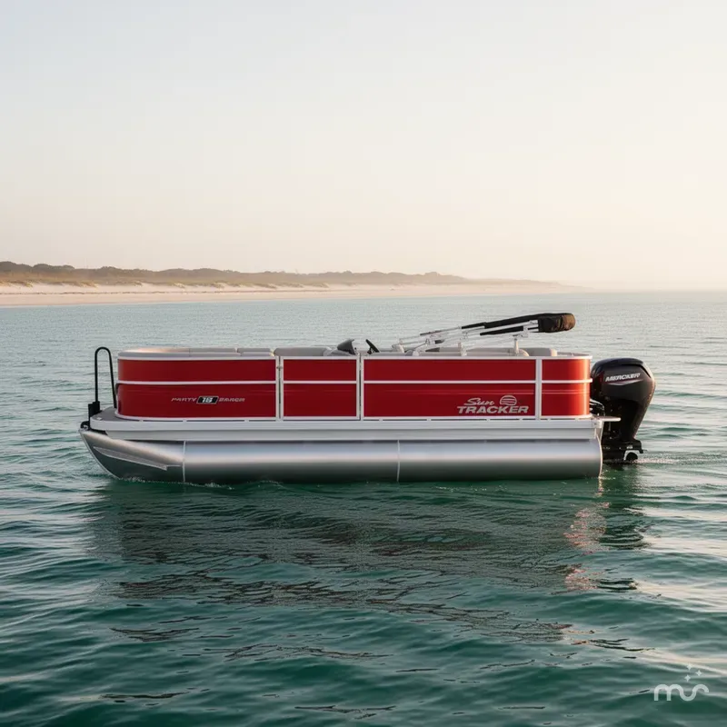 Slide: The Image of Sun Tracker Party Barge 18 DLX 2026 - 2