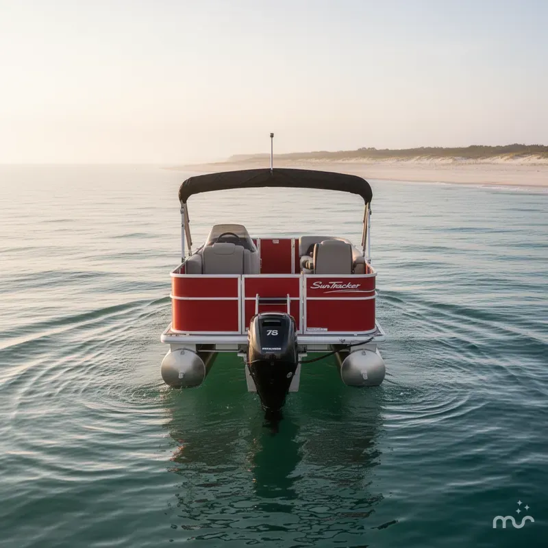 Slide: The Image of Sun Tracker Party Barge 18 DLX 2026 - 3