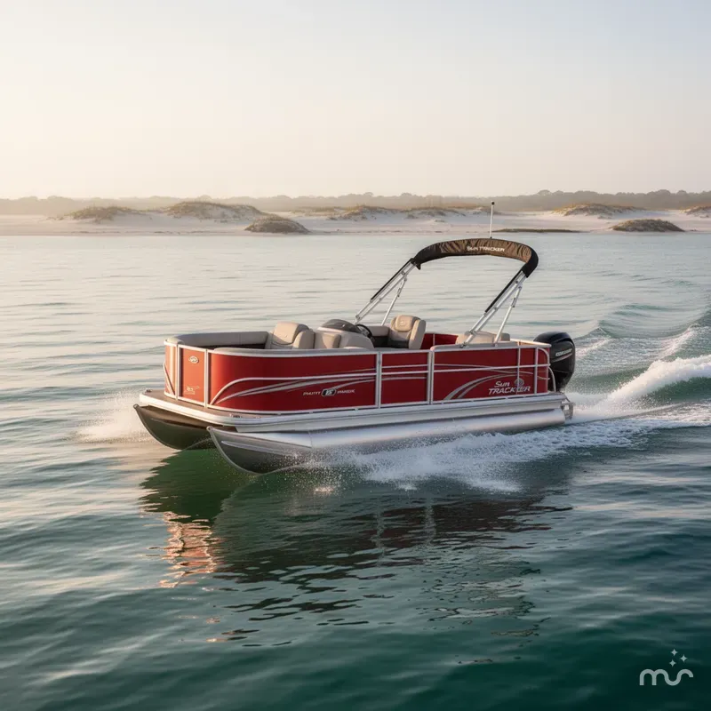 Slide: The Image of Sun Tracker Party Barge 18 DLX 2026 - 4