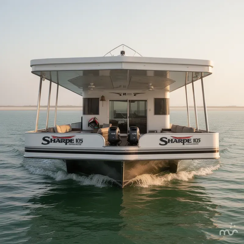Slide: The Image of Sharpe 105 Custom Houseboat 2008 - 1