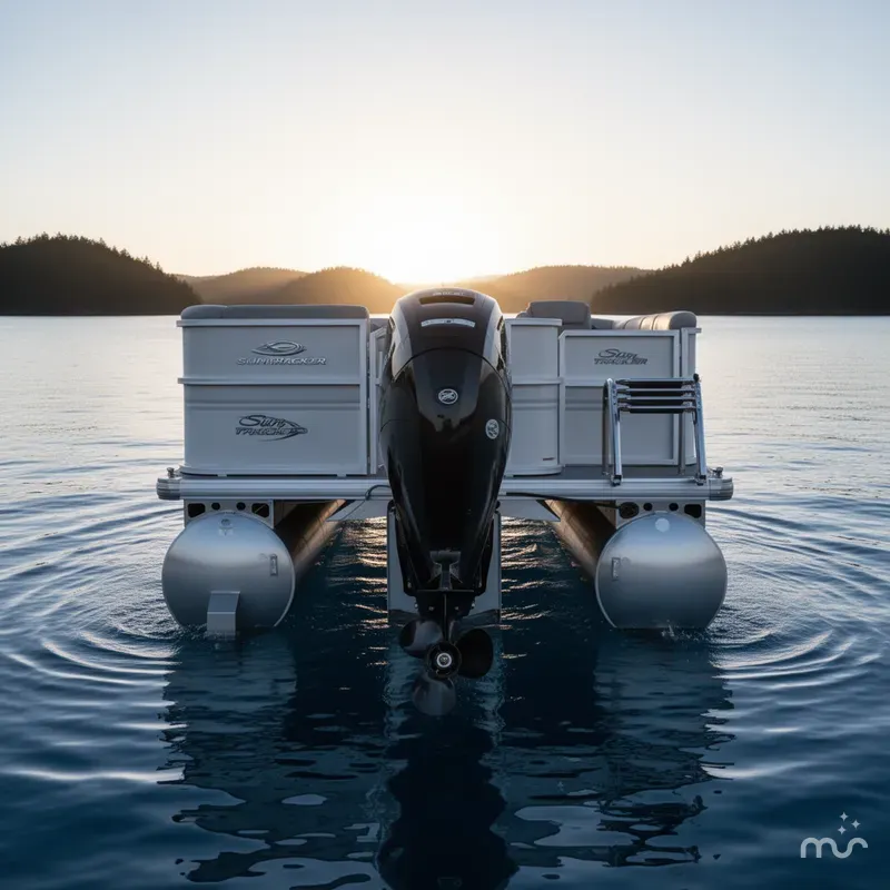Slide: The Image of Sun Tracker Party Barge 18 DLX 2026 - 1
