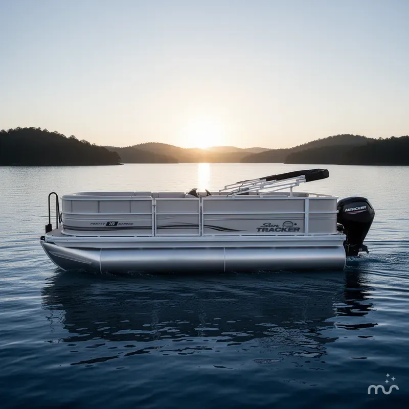 Slide: The Image of Sun Tracker Party Barge 18 DLX 2026 - 2