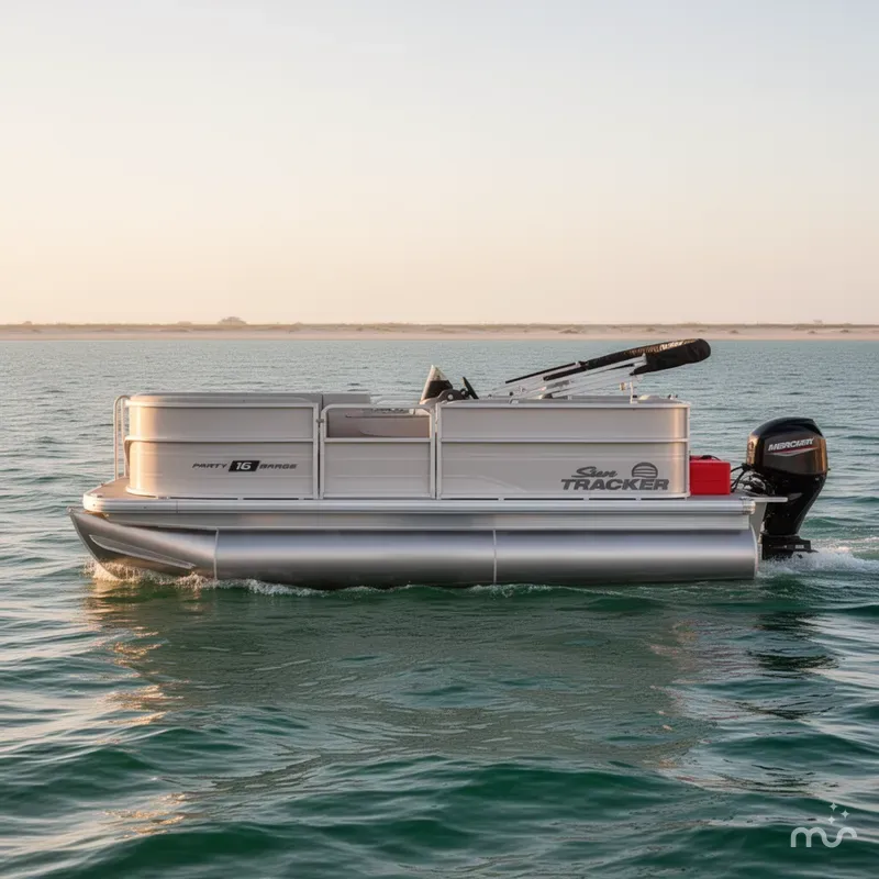 Slide: The Image of Sun Tracker Party Barge 16 DLX 2026 - 2