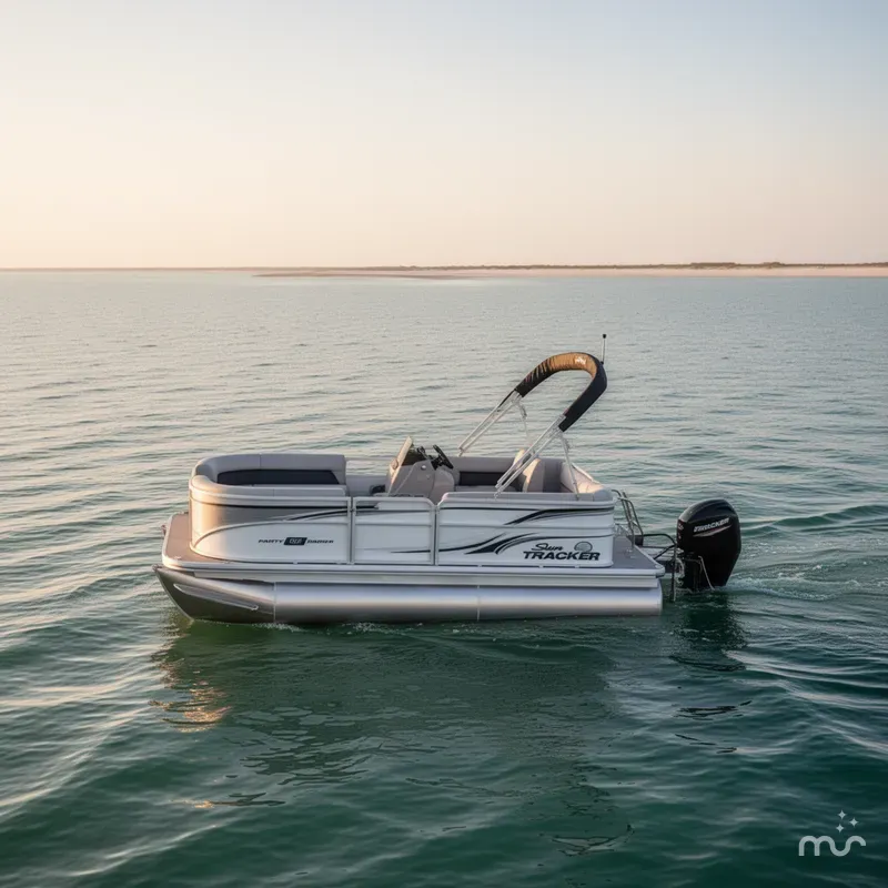Slide: The Image of Sun Tracker Party Barge 16 DLX 2026 - 4