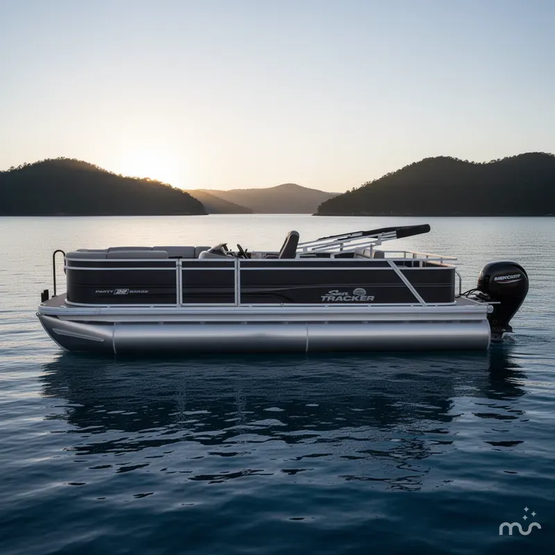 Slide: The Image of Sun Tracker Party Barge 22 RF DLX 2026 - 2