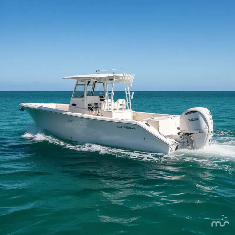 Slide: The Image of Cobia 320 Center Console 2025 - 2