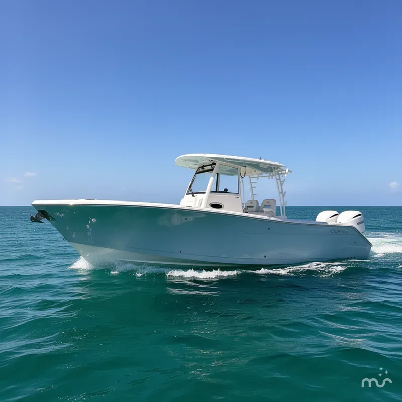 Slide: The Image of Cobia 320 Center Console 2026 - 2