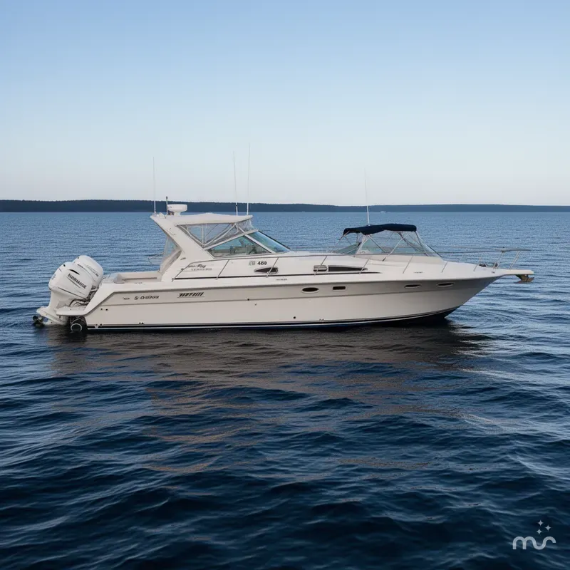 Slide: The Image of Sea Ray 400 Express Cruiser 1992 - 2