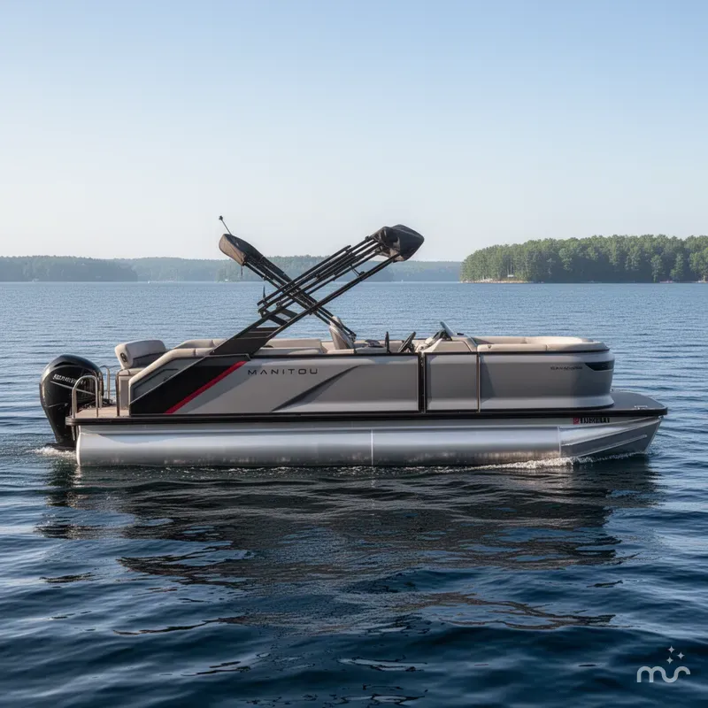 Slide: The Image of Manitou Explore 22 Tritoon & 150HP Rotax 2023 - 2