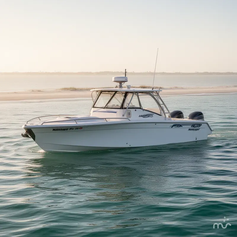Slide: The Image of Marlago Fs 35 Center Console Cuddy 2004 - 2