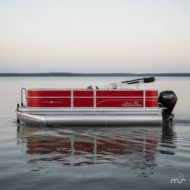 Slide: The Image of Sun Tracker Party Barge 18 DLX 2026 - 2