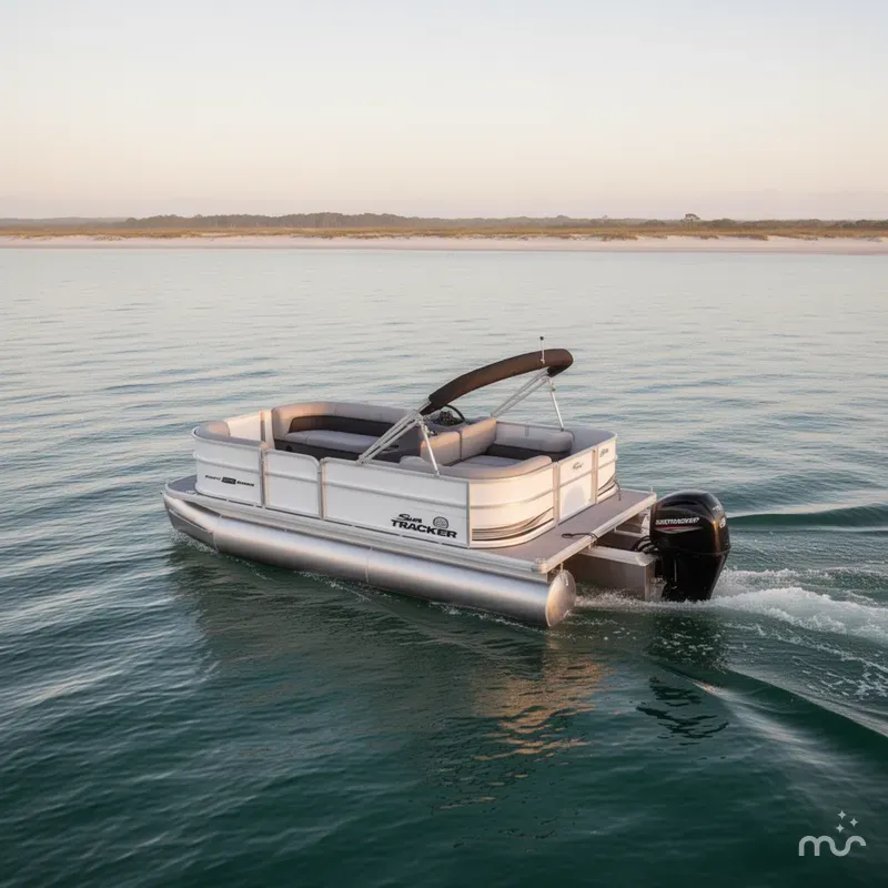 Slide: The Image of Sun Tracker Party Barge 16 DLX 2026 - 4