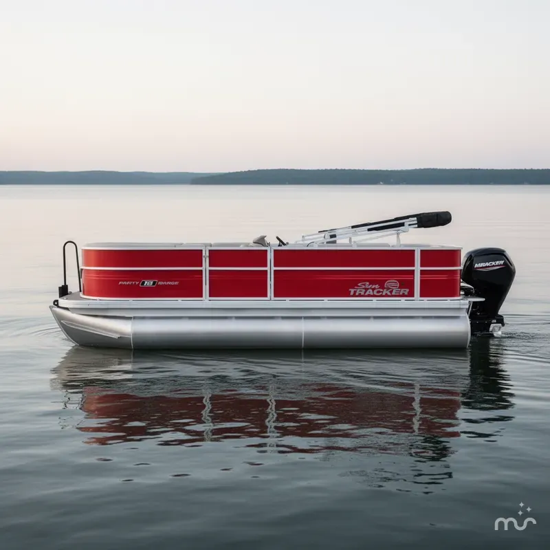 Slide: The Image of Sun Tracker Party Barge 18 DLX 2026 - 2