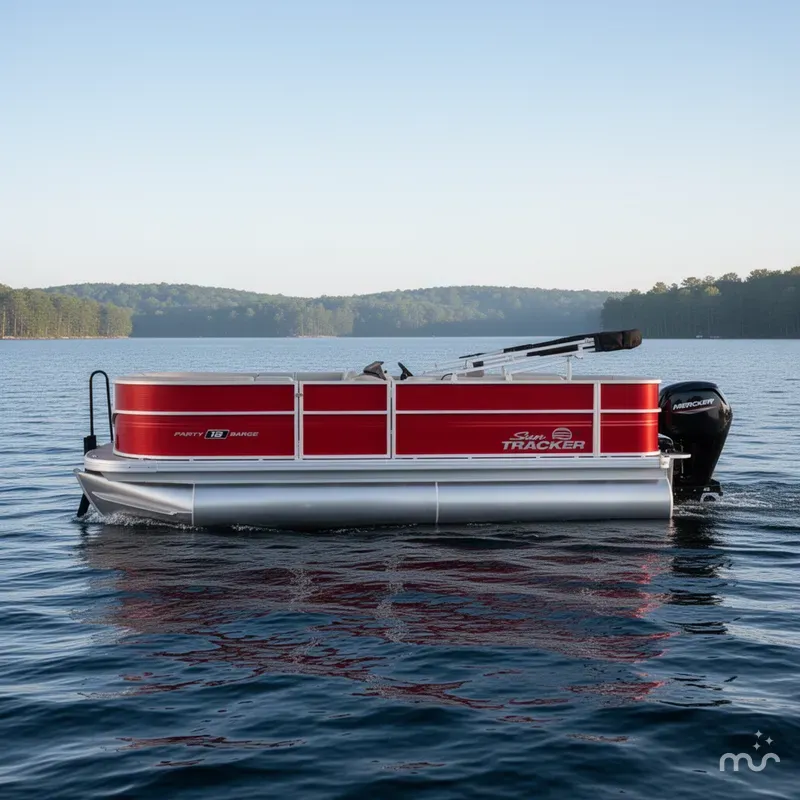 Slide: The Image of Sun Tracker Party Barge 18 DLX 2026 - 2