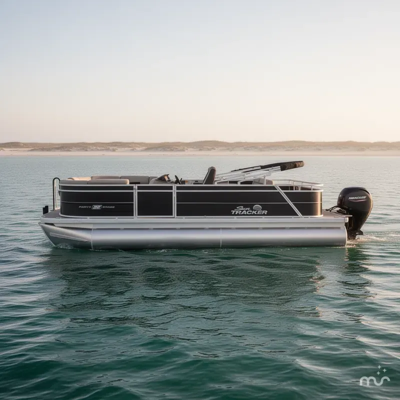 Slide: The Image of Sun Tracker Party Barge 22 RF DLX 2026 - 2
