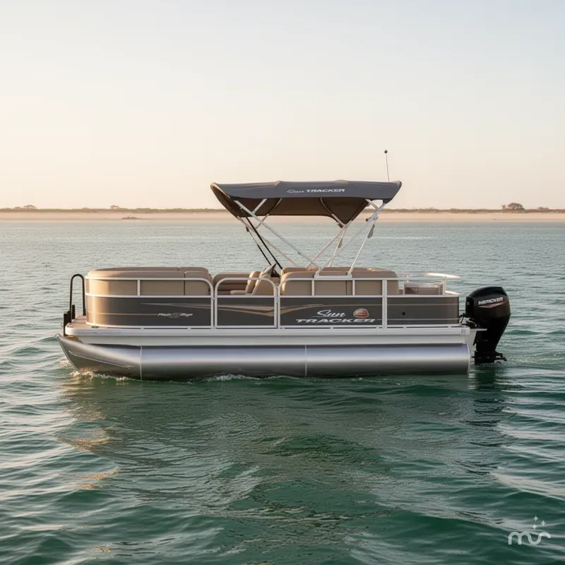 Slide: The Image of Sun Tracker Party Barge 18 DLX 2023 - 2