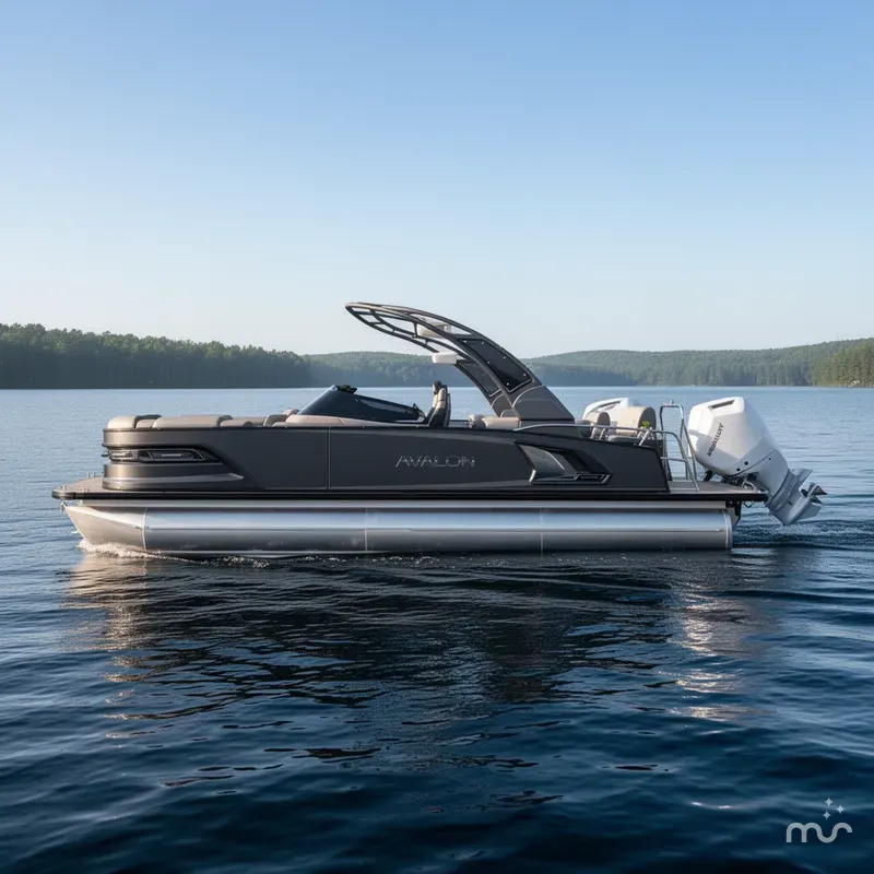Slide: The Image of Avalon Excalibur LTD Quad Lounge Windshield - 25' 2026 - 2
