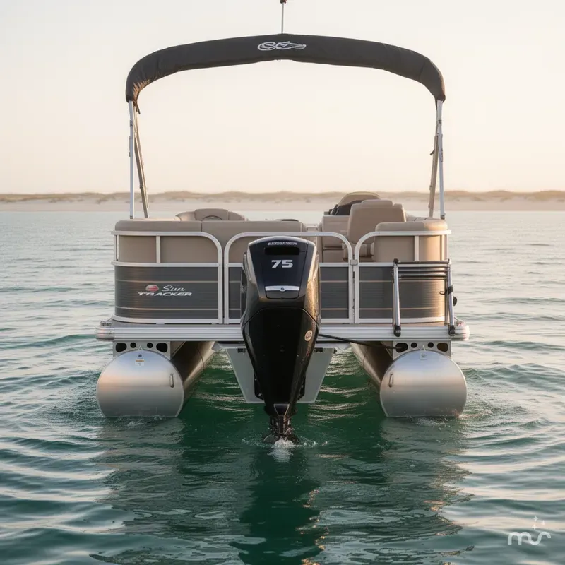 Slide: The Image of Sun Tracker Party Barge 18 DLX 2025 - 3