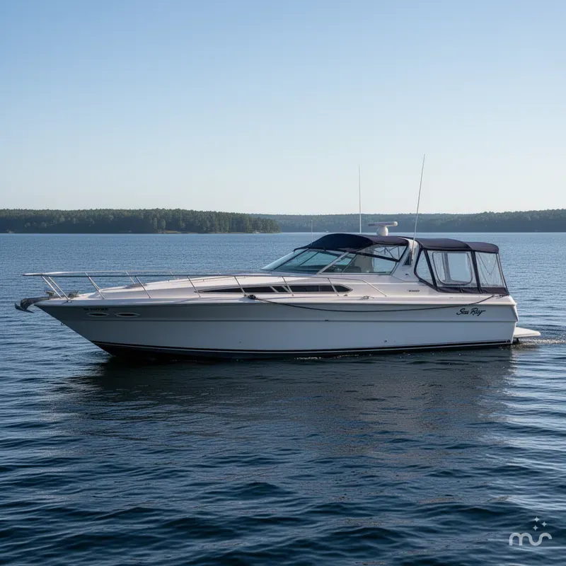 Slide: The Image of Sea Ray 390 Express Cruiser 1991 - 2