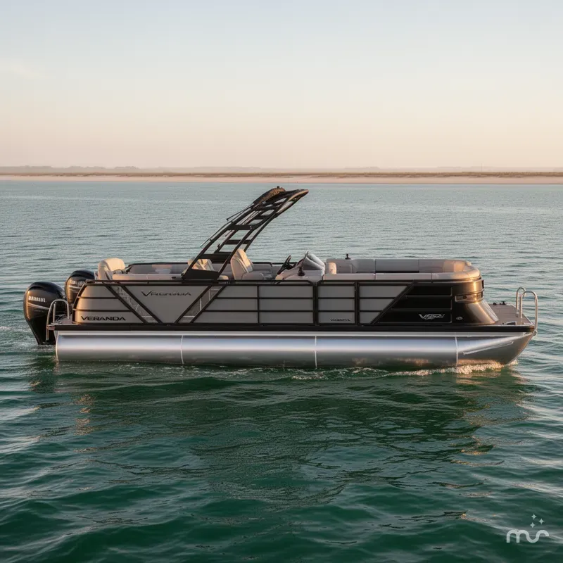 Slide: The Image of Veranda VX25DCVL Premium Pontoon/Tritoon 2026 - 2
