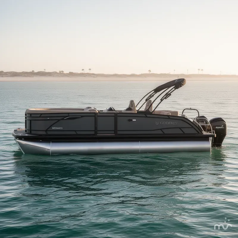 Slide: The Image of Godfrey Monaco 23' Single Flip Lounge Tritoon - 235 SFLC 2027 - 2