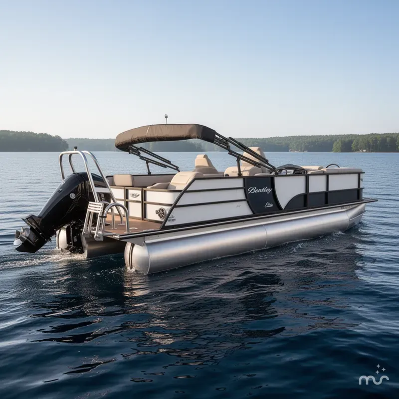 Slide: The Image of Bentley Pontoons 220 Elite Rear Lounger 2023 - 2