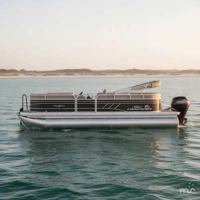 Slide: The Image of Sun Tracker Party Barge 22 DLX 2021 - 2