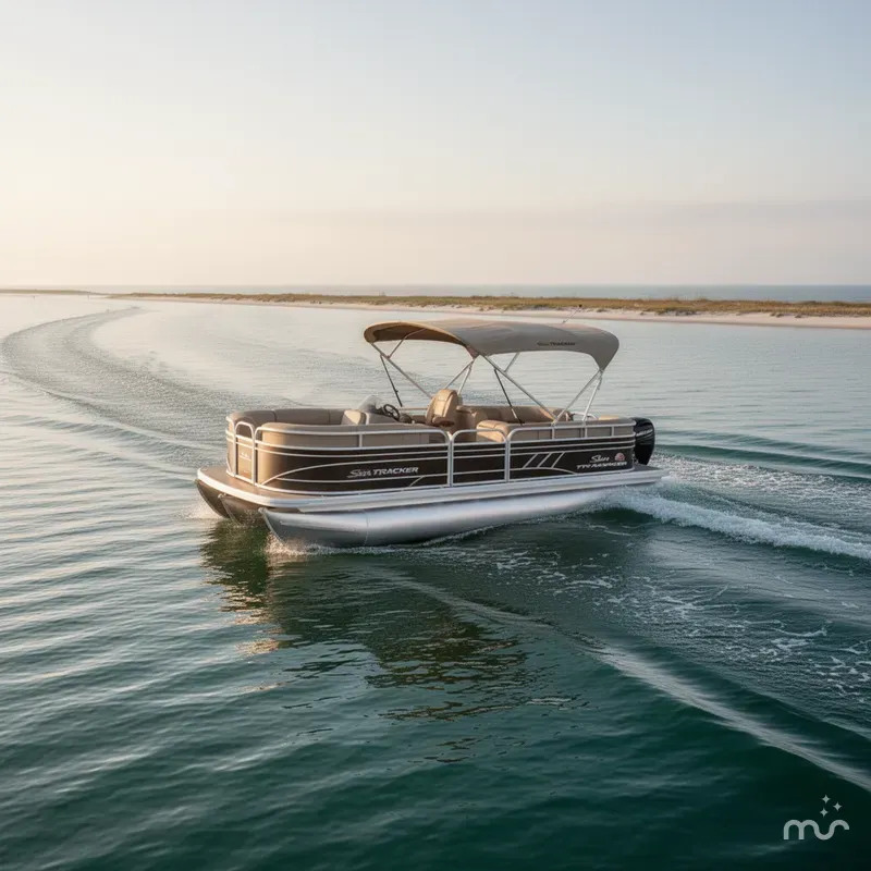 Slide: The Image of Sun Tracker Party Barge 22 DLX 2021 - 4