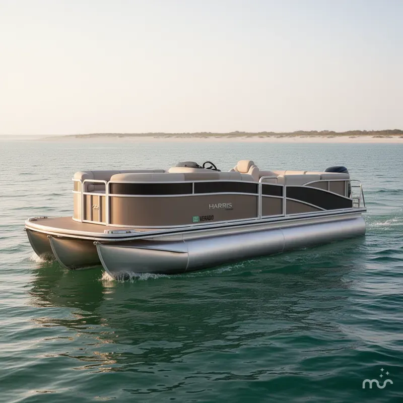 The Image of Harris Grand Mariner 240 Tritoon W/ 150 Verado 2010 - 0