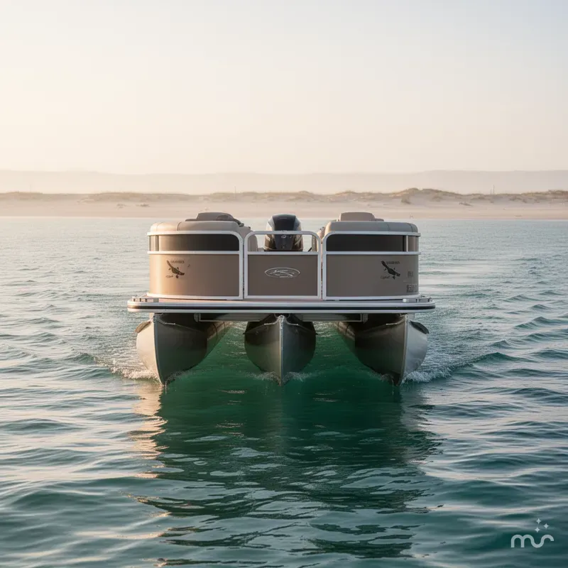 Slide: The Image of Harris Grand Mariner 240 Tritoon W/ 150 Verado 2010 - 1
