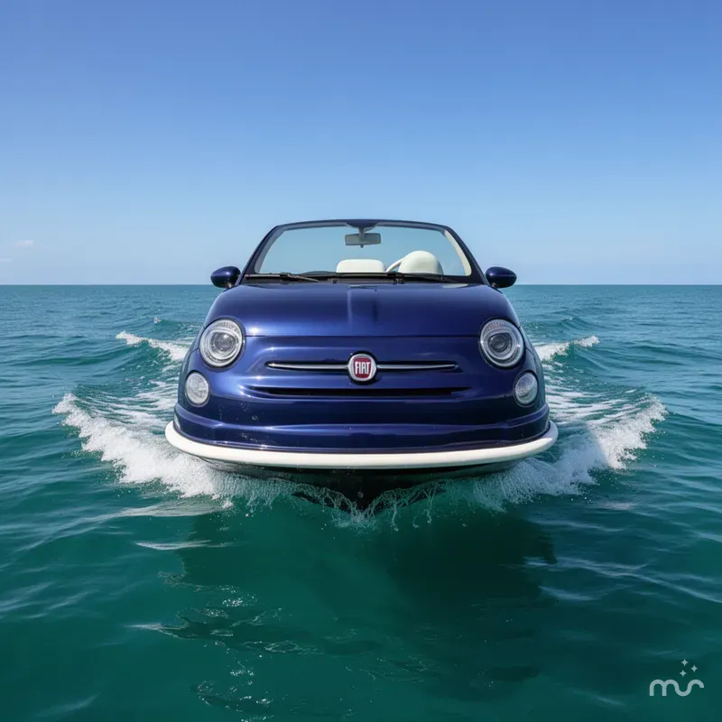 Slide: The Image of Car Off-Shore Fiat 500 Classic 2027 - 1