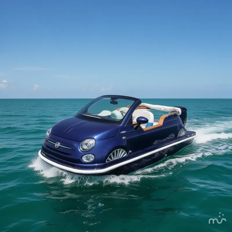 Slide: The Image of Car Off-Shore Fiat 500 Classic 2027 - 2